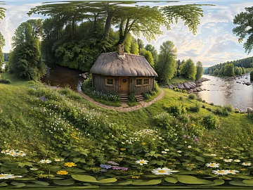 Outdoor Grassland Landscape Daytime Cloudy HDR texture (ID:ffach251515)