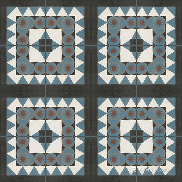 European style Victorian style retro cement concrete stone geometric mosaic pattern ceramic tile tile floor tile wall tile texture