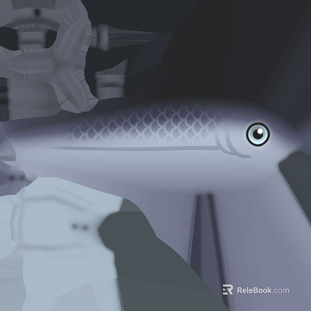 Light gray fish decorative painting texture