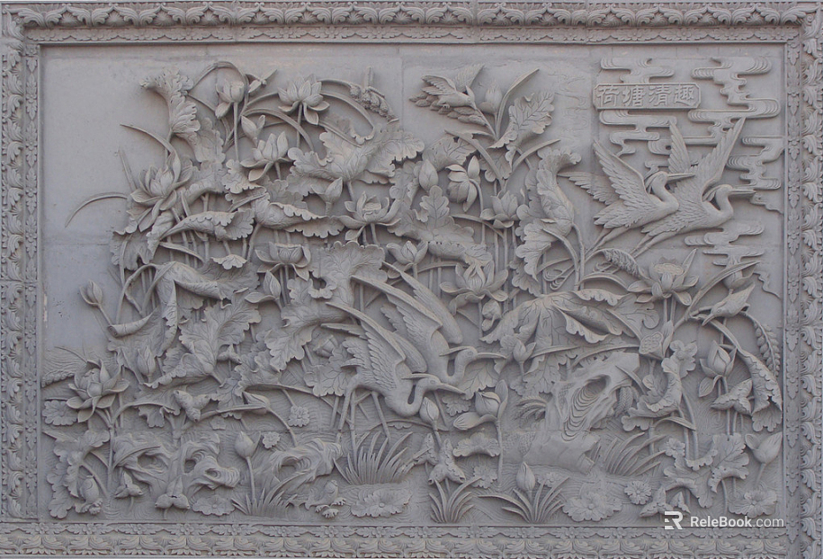 Ancestral temple gray sculpture texture