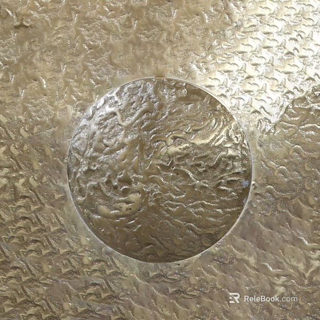 Golden water ripple metal wall decoration texture