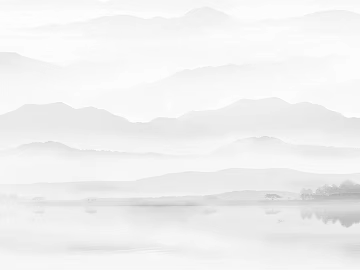 New Chinese-style Grey-white Landscape Decorative Painting texture (ID:ffaeh985164)