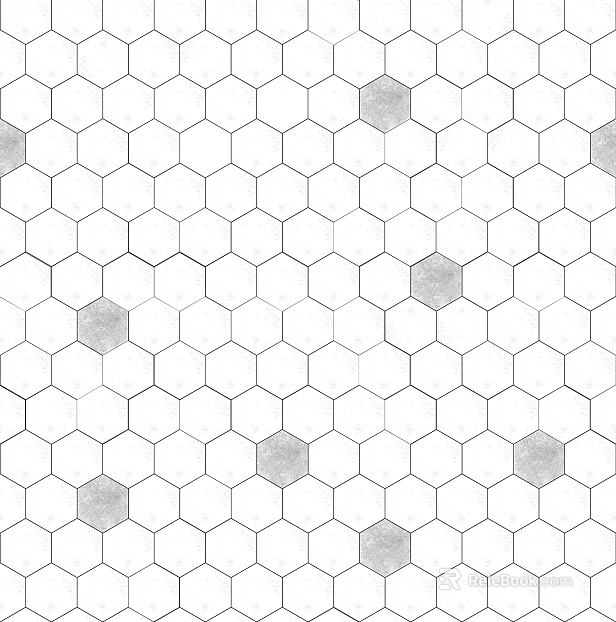 Hexagonal Tile Hexagonal Tile White Seamless texture
