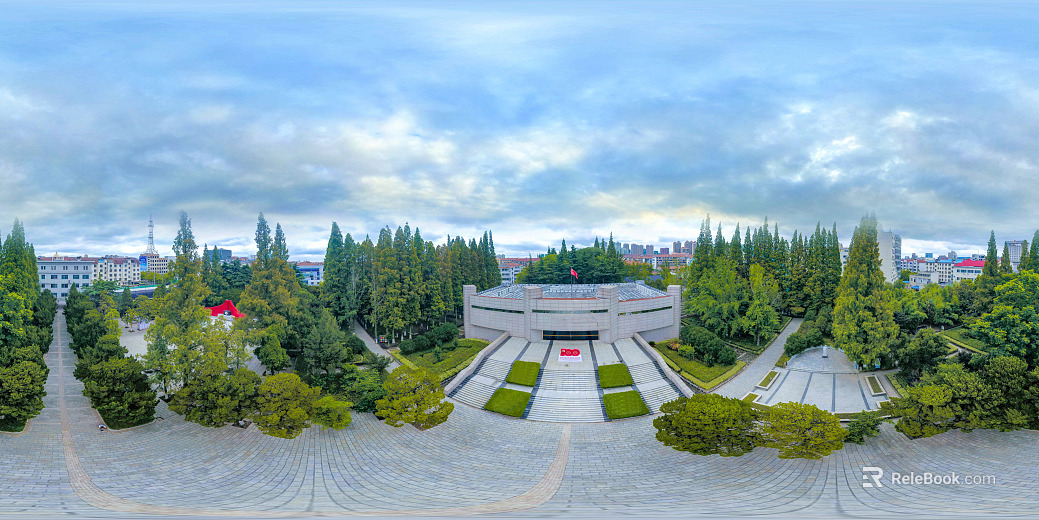 HDR City Eco Park Panorama texture