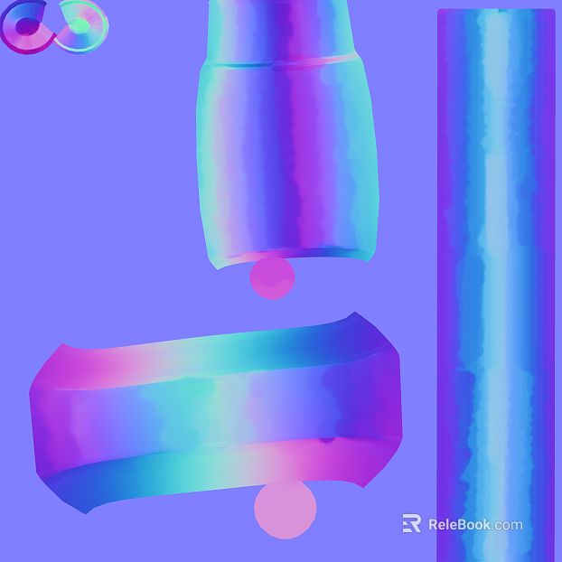 Laser Wind Purple Blue Metal Decoration Map texture
