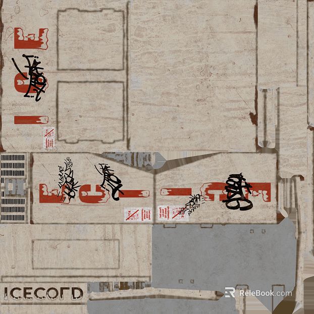 Industrial wind rice white container box texture