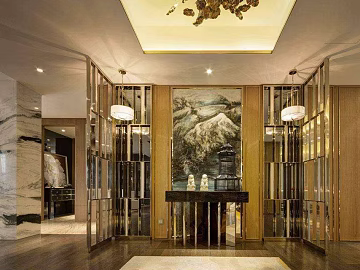 New Chinese style black and white marble entrance background wall texture (ID:ffaeh726789)
