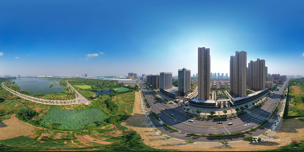 HDR urban ecological greening panorama texture