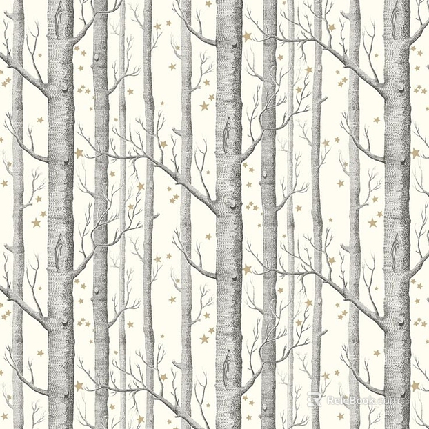 Light background trees starry sky pattern wallpaper texture