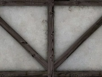 Taupe dilapidated wood wall panel 3d model