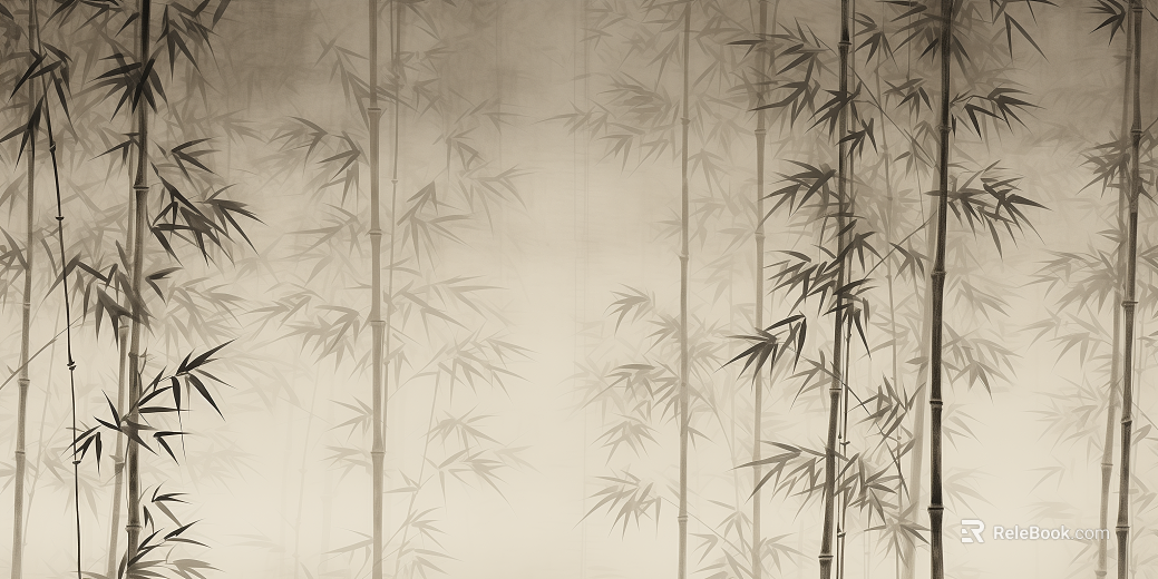 New Chinese Zen bamboo wallpaper texture