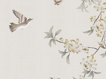 flower-and-bird painting 3d model