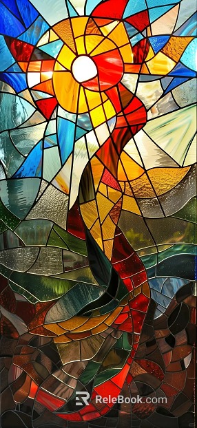 Stained Glass Art Glass Ice Crack Glass texture