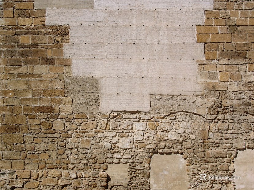 brick wall yellow stone earth wall texture