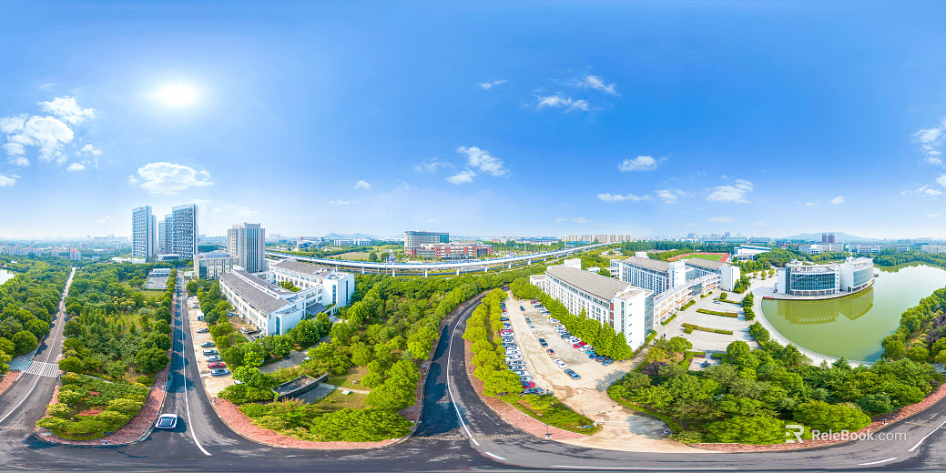 HDR urban ecological greening panorama texture