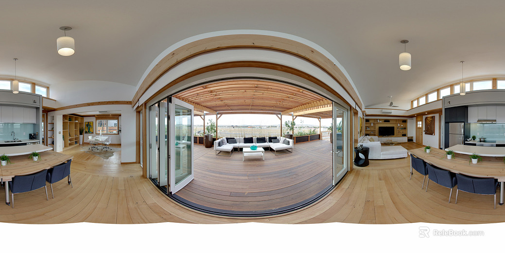 Modern European Style Indoor Villa Log Environment HDR texture