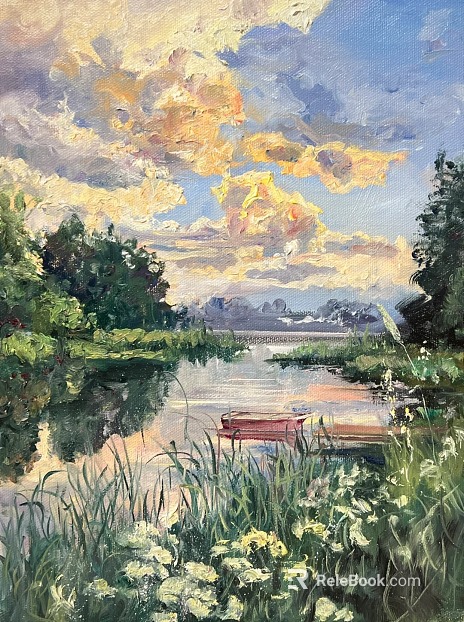 landscape painting texture