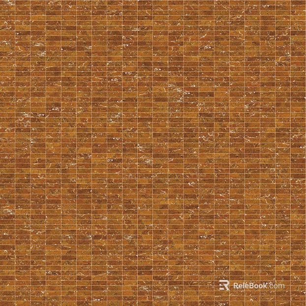 Brown Yellow Stone Mosaic Wall Paving texture