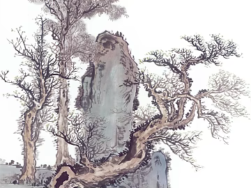 Ancient Tree Decorative Painting texture (ID:ffabf9778)