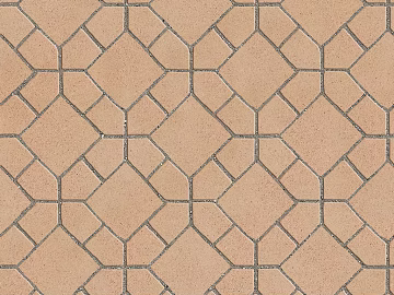 Pottery Tile Geometric Patchwork Floor Tile Sidewalk Road Ground Square Paving texture (ID:ffach440914)