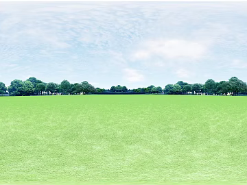 HDR panorama blue sky white clouds grass 3d model