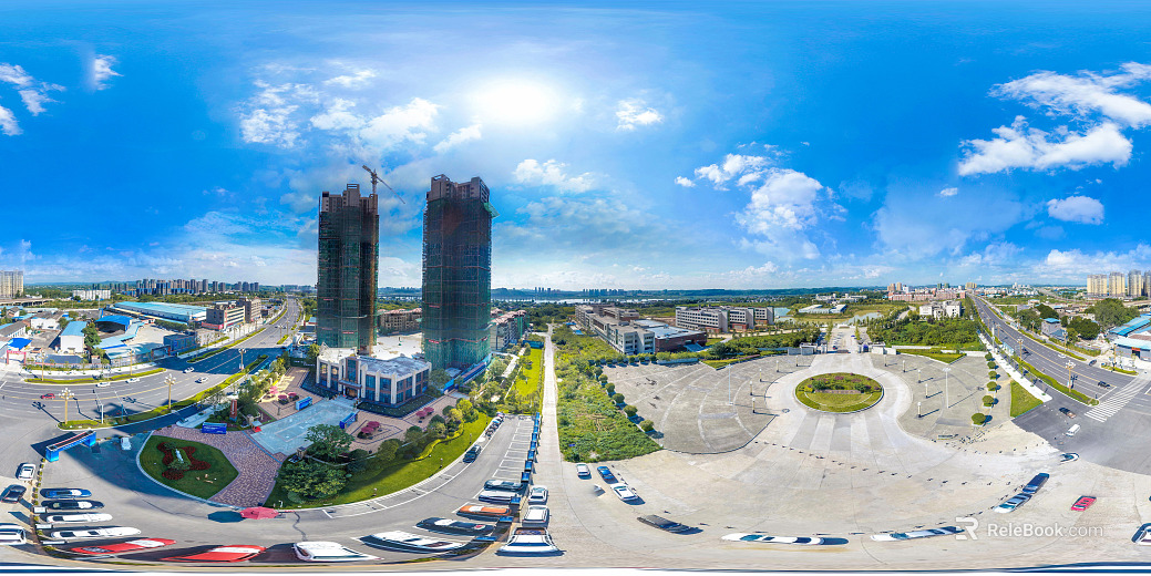 HDR City Leisure Square Panoramic View texture