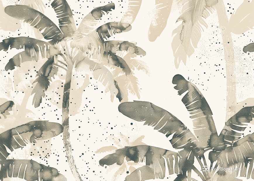 European Literary Plants Tropical Rainforest Wallpaper texture