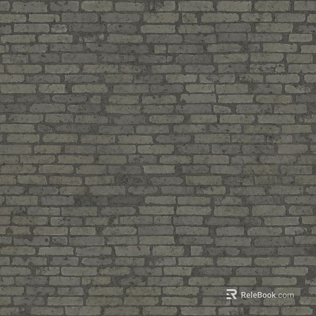 Dark gray brick wall, building exterior wall texture