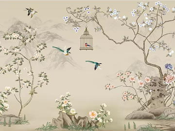 flower-and-bird painting texture (ID:ffajg21499)