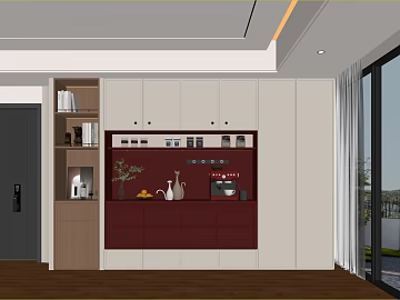 Modern Minimalist Sideboard Storage Area texture (ID:ffaeh925836)