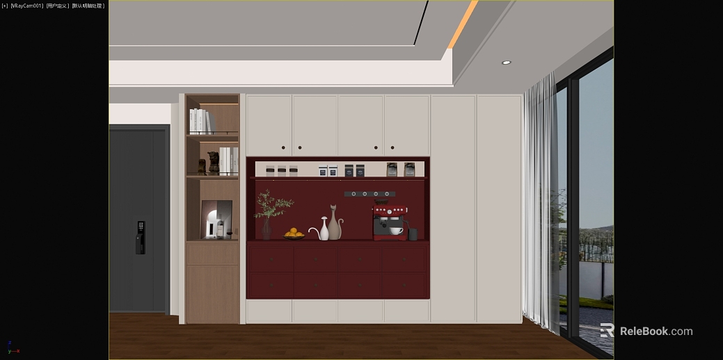 Modern Minimalist Sideboard Storage Area texture