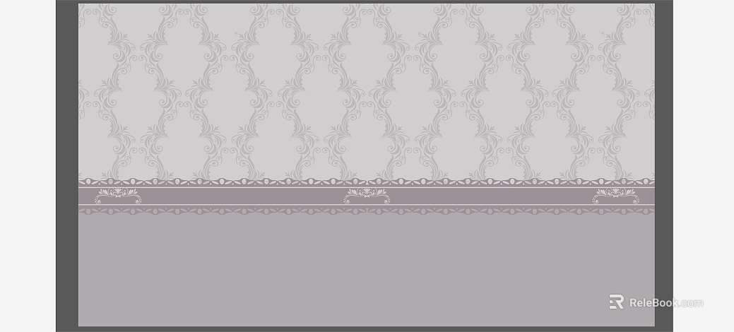 Light gray European pattern wallpaper wall decoration texture