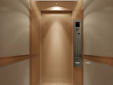 Light Luxury Gold Metal Elevator Interior texture (ID:ffaeh878926)