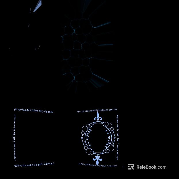 Blue Magic Rune Decoration Map texture