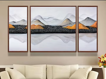 landscape painting 3d model
