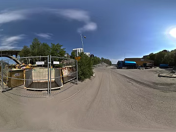 City Suburban Closed Road Daytime HDR Map 3d model