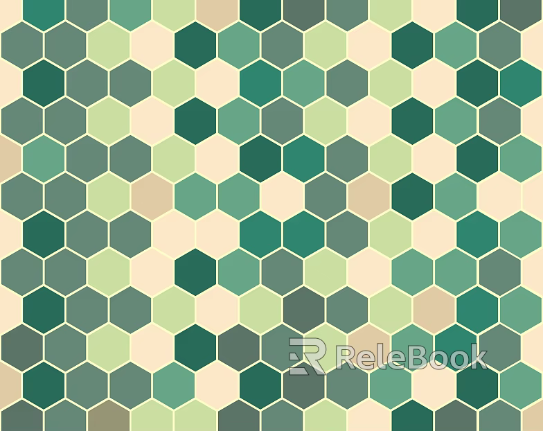Hexagonal brick color polygon pavement texture