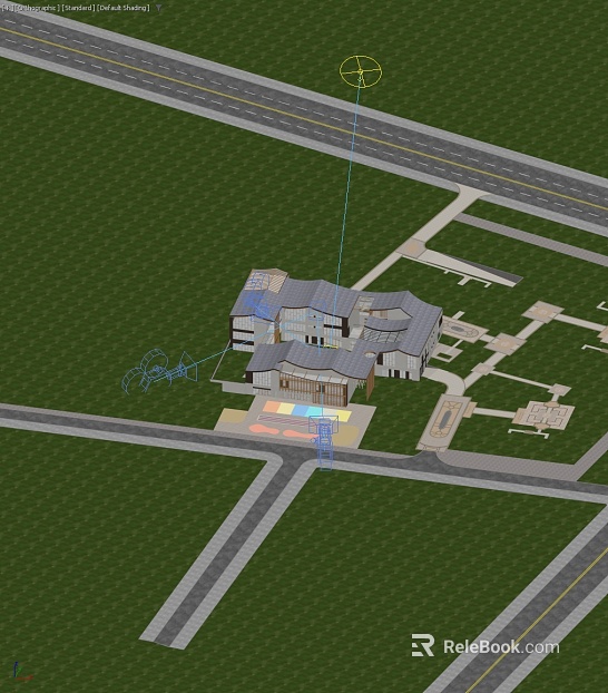 Modern style single-family villa building texture