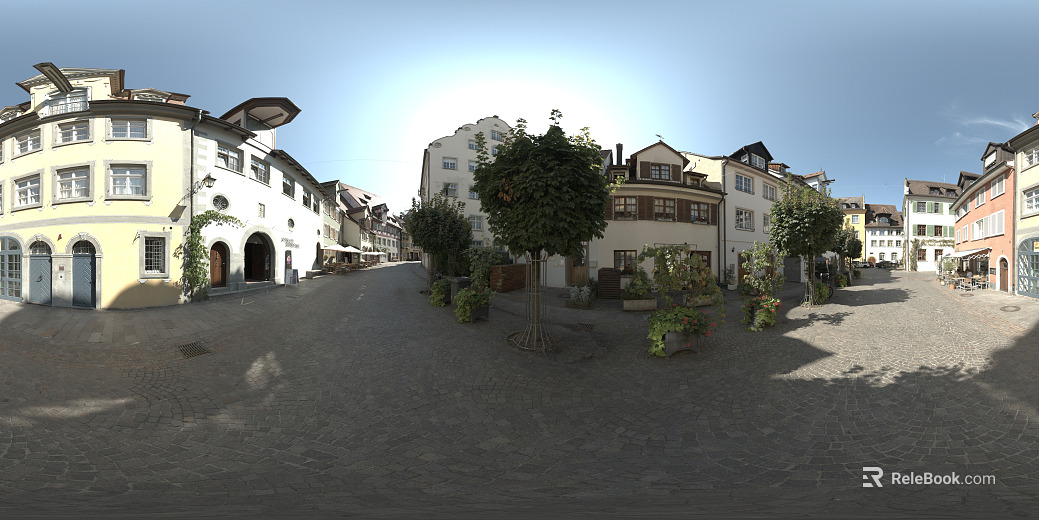 City Streets Alley Street Corner Square Sunny Pure Sky texture