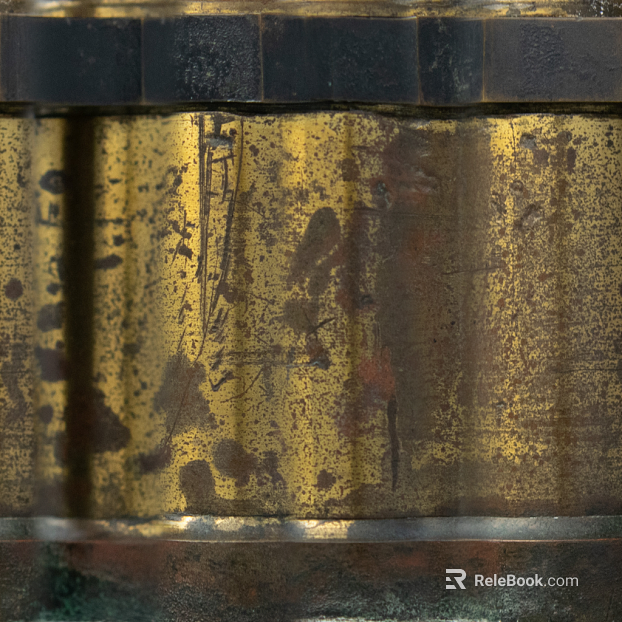 Brass color old metal plate decorative surface texture