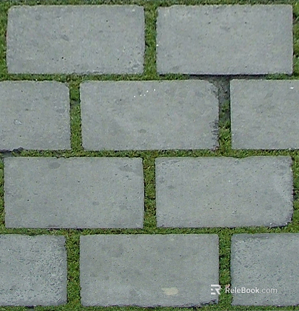 grass-planting brick texture
