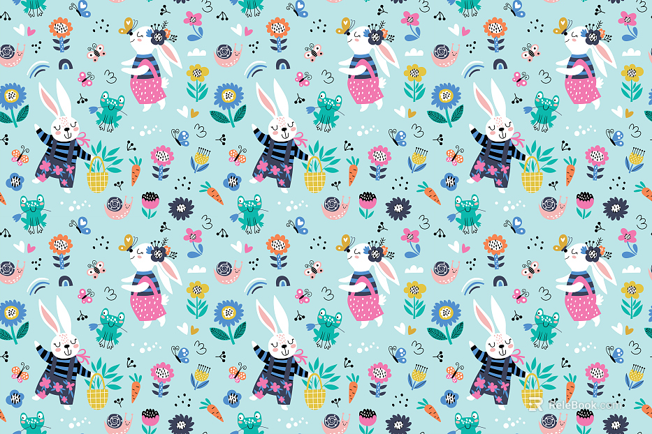 Even pattern fun animal cartoon children's room pattern background pattern wallpaper texture