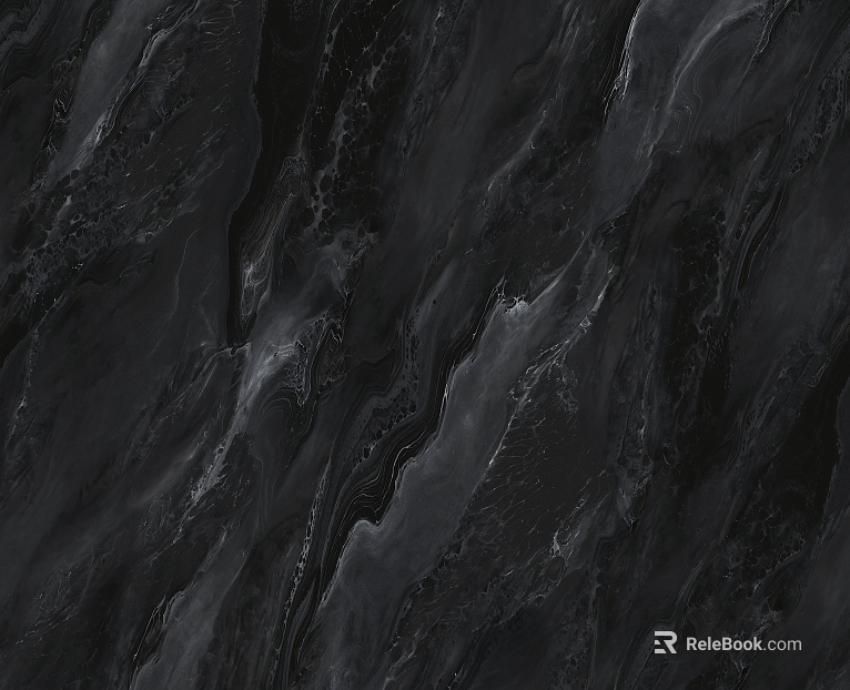 Flowing water grain marble black frosted rock plate texture