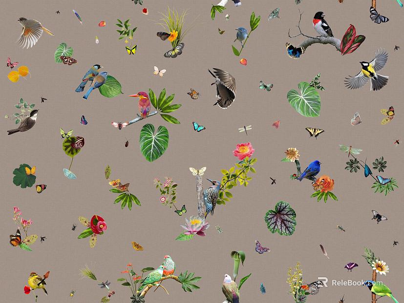 animal and plant pattern texture