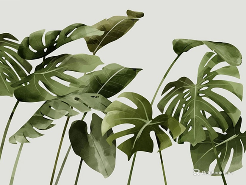 Plant painting texture