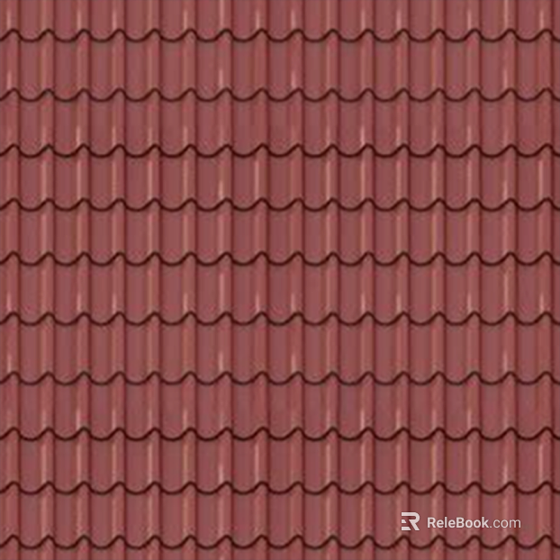 Dark red color steel tile roof building materials texture
