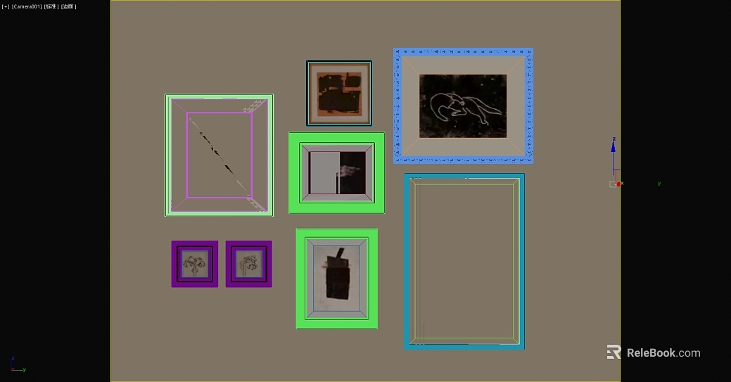 Multi-specification decorative painting photo frame combination texture