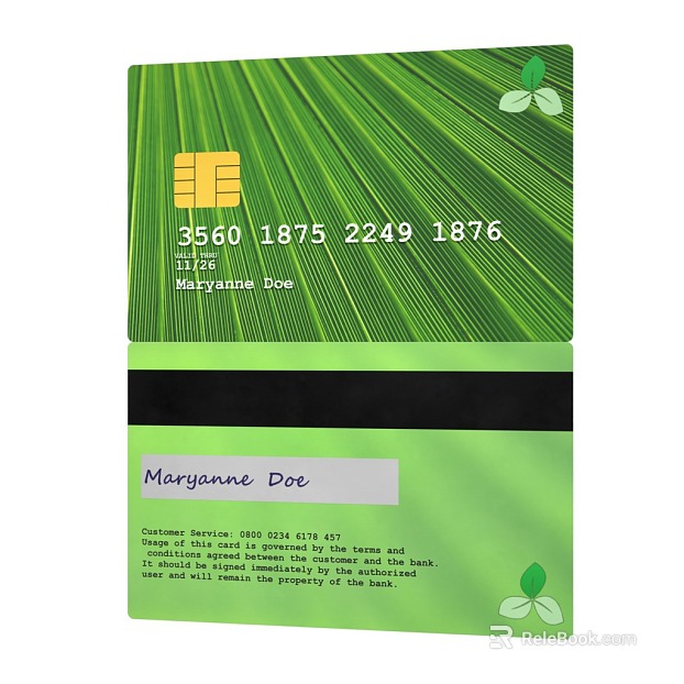 Bank card PBR texture