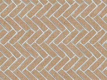 Herringbone pattern cement floor tile permeable brick sidewalk road square ground 3d model