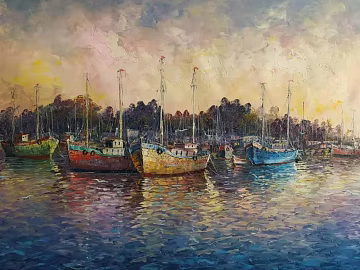 landscape painting texture (ID:ffajg67081)